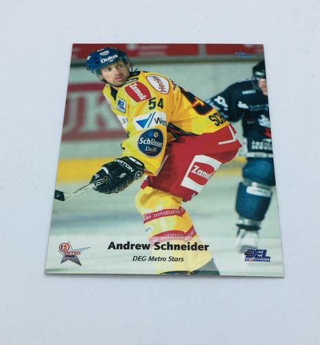 DEL Playerkarte 2006/2007 Andrew Schneider DEG Metrostars
