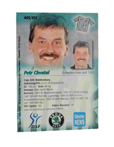 Playerkarte 1999/2000 #405 Petr Chvatal Schiedsrichter