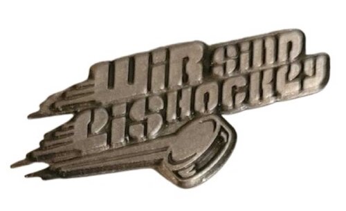 Eishockeypin „Wir sind Eishockey“ – Metallpin mit Schmetterlingsverschluss