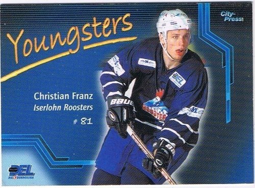 DEL Playerkarte 2002/03 Christian Franz #157 – Iserlohn Roosters Sammlerkarte Eishockey