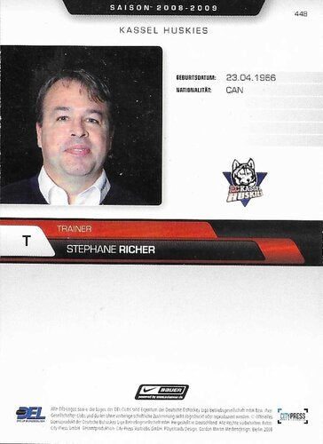 Playerkarte 2008/2009 #448 Stephane Richer Kassel Huskies