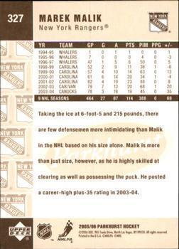 2005-06 Parkhurst #327 Marek Malik New York Rangers (Base Card)