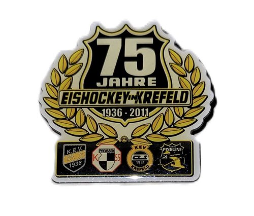 Eishockeypin 75 Jahre Eishockey in Krefeld 1936-2011