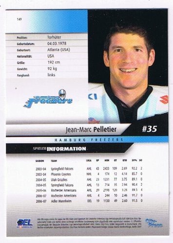 DEL 2007/2008 Jean-Marc Pelletier Hamburg Freezers