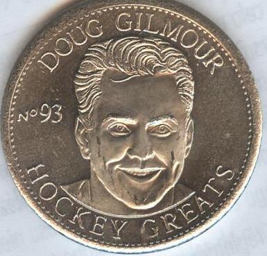 1996-97 Got-Um NHLPA Hockey Greats Coins Doug Gilmour - New Jersey Devils