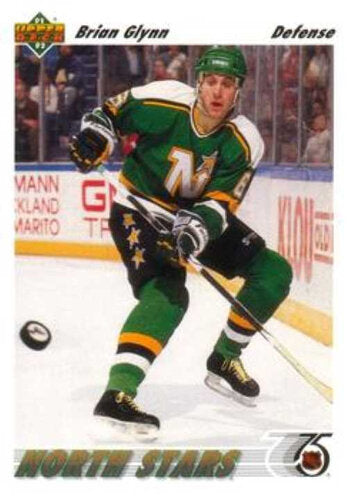 1991-92 Upper Deck #158 Brian Glynn RC Diamond Logo Hologramm