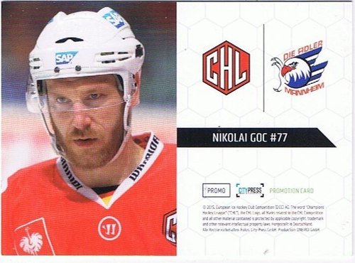 Nikolai Goc Playercard 2015/16 – Adler Mannheim (Promo)