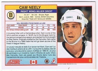 Playerkarte Score Canadian 1991/1992 #6 Cam Neely Boston Bruins