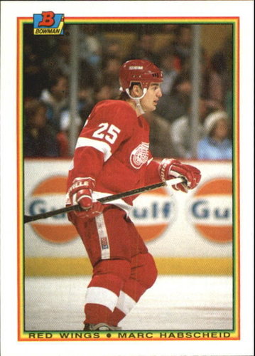1990/91 Bowman #228 Marc Habscheid – Detroit Red Wings (Base Card)