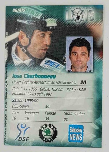 Playerkarte 1999-2000 #86 Jose Charbonneau Frankfurt Lions