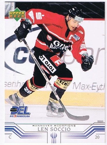 DEL Playerkarte 2001/2002 – Len Soccio – Hannover Scorpions – Upper Deck #102