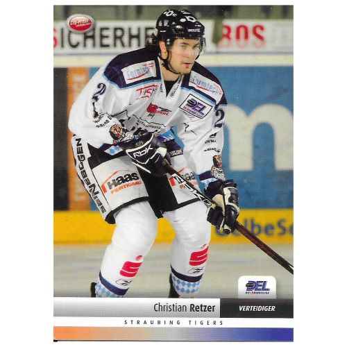 Eishockey Sammelkarte DEL 2007/2008 Nummer 257 Christian Retzer Straubing Tigers Base Card Vorderseite