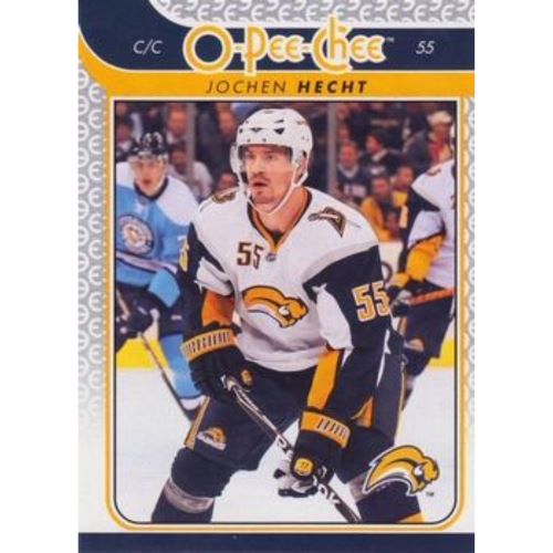 Eishockey-Sammelkarte von Jochen Hecht aus der Saison 2009/2010 im weißen Trikot der Buffalo Sabres mit der Rückennummer 55, erschienen in der O-Pee-Chee Serie.