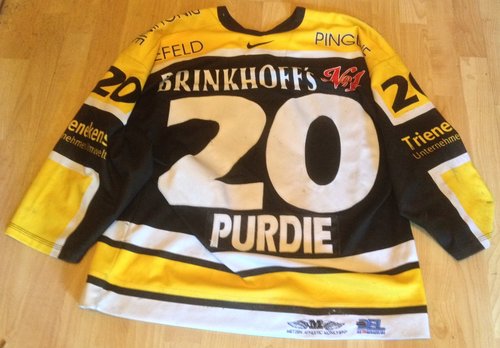 Game Worn Trikot Brad Purdie Krefeld Pinguine 2001/2002 Größe 50