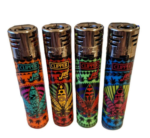 Clipper Jet Feuerzeugset Mandaleaves – 4 Stück