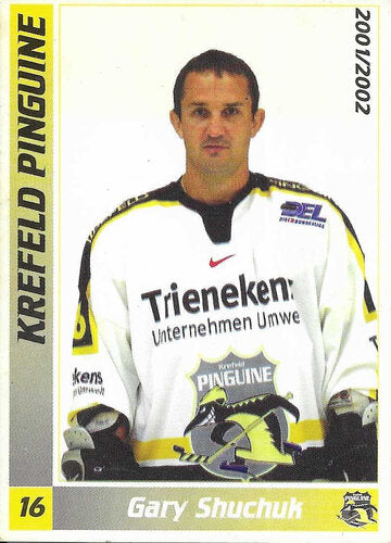 Autogrammkarte Gary Shuchuk – Krefeld Pinguine – 2001/2002