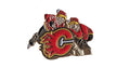Eishockeypin Calgary Flames – zwei Spieler – mit Schmetterlingsverschluss