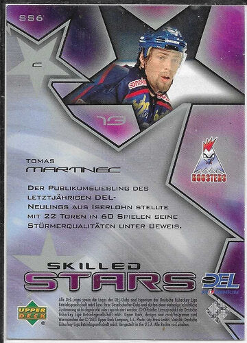 Playerkarte 2001/2002 #SS6 Thomas Martinec Iserlohn Roosters (Skilled Stars)
