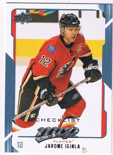 Upper Deck MVP 2008/2009 #298 Jarome Iginla – Calgary Flames Checklist (Base Card)