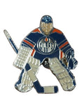 Edmonton Oilers Pin Goalie – NHL Torwart Sammlerstück mit Verschluss