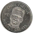 1996-97 Got-Um NHLPA Hockey Greats Coins  Chris Chelios - Chicago Blackhawks