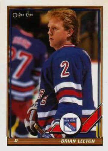 1991-92 O-Pee-Chee #108 Brian Leetch New York Rangers (Base Card)
