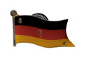Deutschland LED Blink Pin mit 3 Lichtern und Butterflyverschluss – Leuchtender Fan-Anstecker i