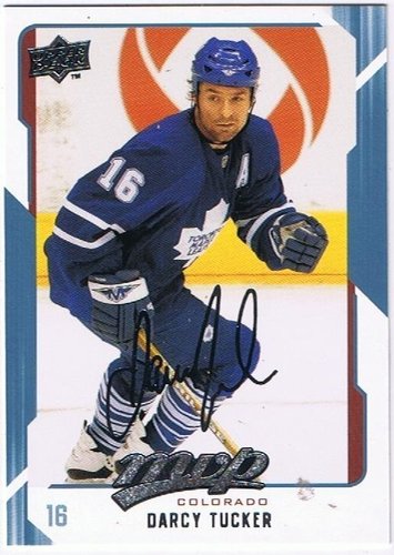 Upper Deck MVP 2008/2009 #81 Darcy Tucker – Colorado Avalanche (Base Card)