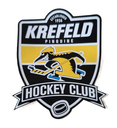 Aufkleber Krefeld Pinguine Established 1936 115x95 mm
