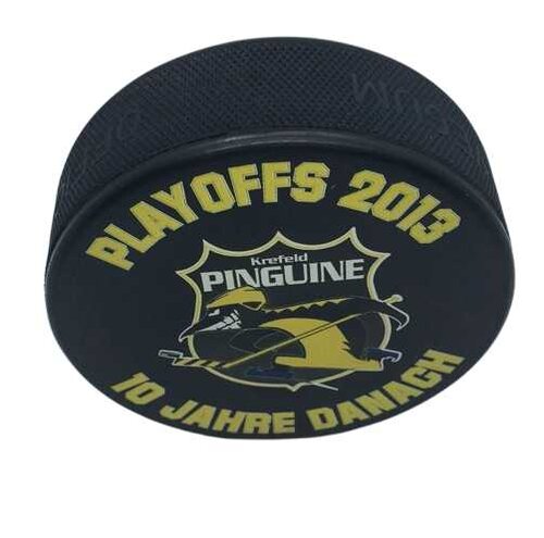 Eishockeypuck Krefeld Pinguine Playoffs 2013 - 10 Jahre danach