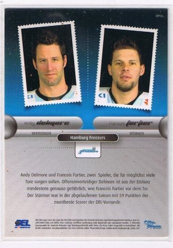DEL Playerkarte #DP06 – Andy Delmore & Francois Fortier, Hamburg Freezers