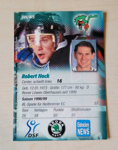 Playerkarten Team Set Revier Löwen Oberhausen 1999/2000 mit 22 Einzelkarten