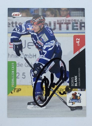 Playerkarte 2015/2016 Promotion Card Boris Blank signiert Iserlohn Roosters