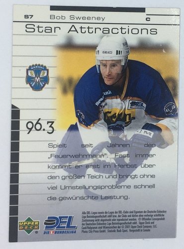 DEL 2000/01 Star Attractions Bob Sweeney München Barrons