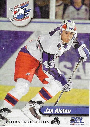Playerkarte 1998/1999 Jan Alston  Schirner Edition Adler Mannheim