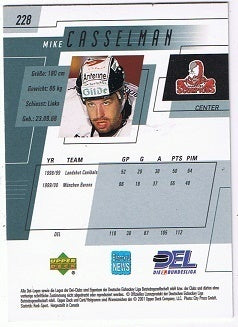 Mike Casselman DEL Playerkarte 2000/01 – Hannover Scorpions, Nr. 228