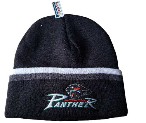 Mütze Augsburger Panther mit eingesticktem Logo, 100% Acryl, Schwarz, One Size