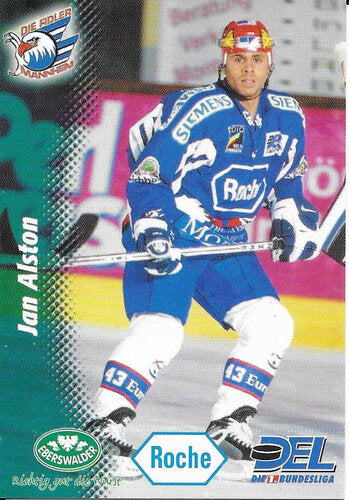 DEL Playerkarte Jan Alston #20 Adler Mannheim 1999/2000