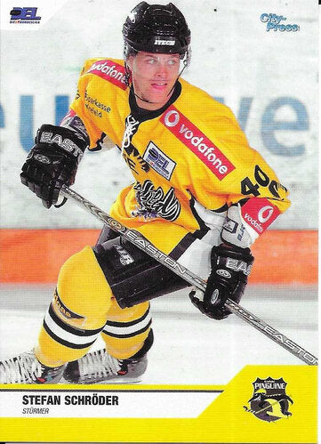 DEL Playerkarte Stefan Schröder Krefeld Pinguine #334 GD-VG