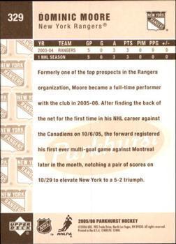 2005-06 Parkhurst #329 Dominik Moore New York Rangers (Base Card)