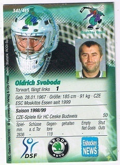 DEL Playerkarte 1999/00 Oldrich Svoboda Moskitos Essen