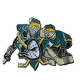 Anaheim Mighty Ducks Pin – 2 Spieler & Logo, 35x25 mm, Metall