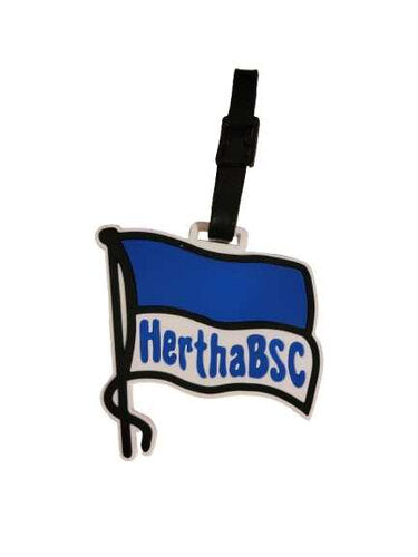 Hertha BSC Kofferanhänger Fahne Blau-Weiß ca. 8–10 cm PVC