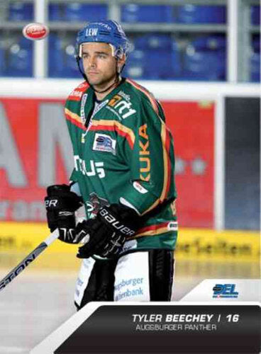 2009/2010 City-Press #101 Tyler Beechey – Augsburger Panther (Base Card)