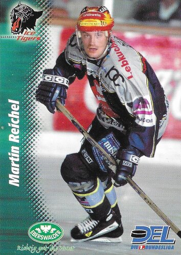 DEL Playerkarte Martin Reichel #35 Nürnberg Ice Tigers 1999/2000