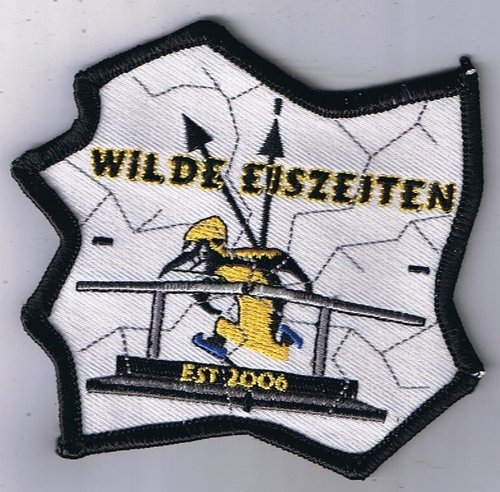 Aufnäher Wilde Eiszeiten mit Bügelbeschichtung