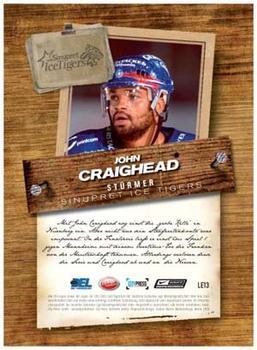 DEL Playerkarte Saison 2008/2009 – John Craighead – Sinupret Ice Tigers – City Press – Team Legends