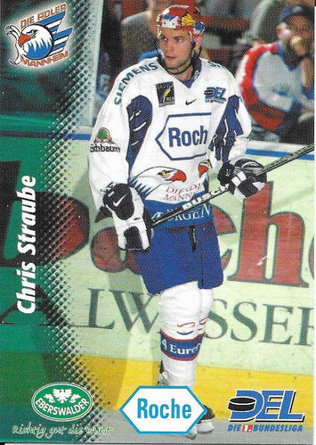 DEL Playerkarte Chris Straube #22 Adler Mannheim 1999/2000