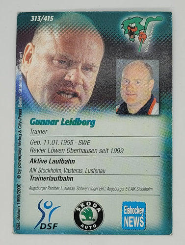 Playerkarte 1999/2000 #313 Gunnar Leidborg Revier Löwen Oberhausen