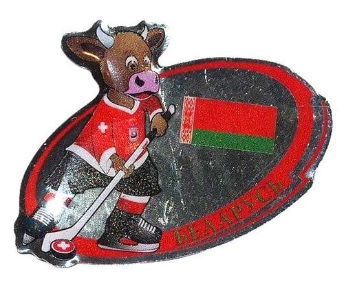 Eishockeypin Weißrussland WM 2009 – Maskottchen & Flaggen Sammlerpin